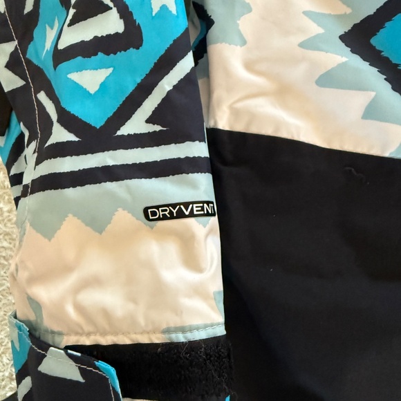 The North Face Girls' Brianna Hooded Jacket Aztec Blue/Black Size Youth S/P 7/8 - Picture 4 of 8